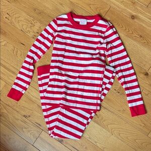 Hanna Andersson Bold Red and White Striped pajama set size 12